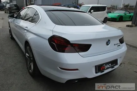 성남 분당 수원 랩핑 필름제거후 BMW640D 화이트 전체 래핑 시공 / 수원시 권선구 고색동