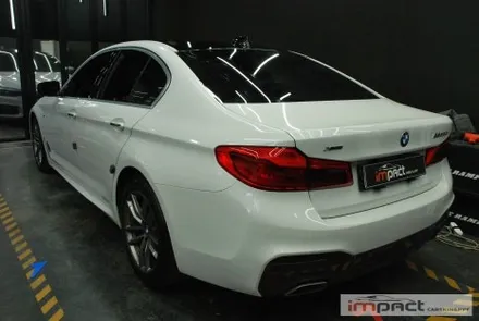 화성 수원 루프스킨 BMW5시리즈 530i 블랙유광 랩핑 재시공 / 수원시 권선구 고색동