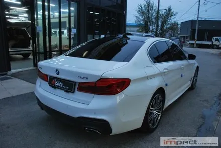 수원 루프 랩핑 재시공 BMW5시리즈 블랙유광 루프스킨 작업 완료 / 수원시 권선구 고색동