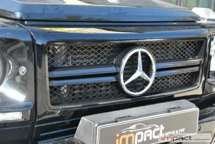 수원 부분 랩핑 지바겐 G350 전면 그릴 크롬죽이기 래핑 시공 / 수원시 권선구 고색동