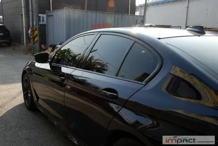 수원 용인 크롬죽이기 BMW5시리즈 윈도우몰딩 , 휀더 덕트 블랙랩핑 / 수원시 권선구 고색동