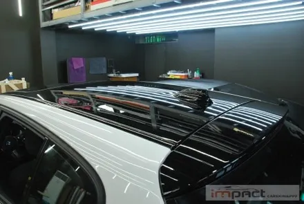 수원 랩핑샵 고광택 블랙유광 BMW 118d 루프스킨 재시공 / 수원시 권선구 고색동