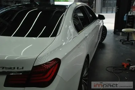수원 랩핑 재시공 BMW7 사고부위 부분랩핑 재시공으로 복구완료 / 수원시 권선구 고색동