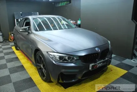 수원/용인 사고 랩핑 bmw5 앞범퍼 사고부위 사틴다크그레이 재시공 / 수원시 권선구 고색동