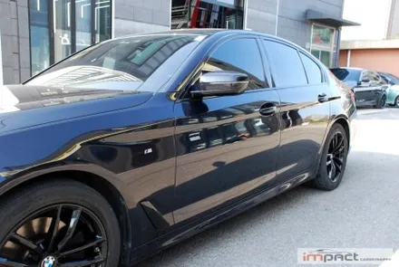 수원 용인 크롬죽이기 BMW5시리즈 윈도우몰딩 , 휀더 덕트 블랙랩핑 / 수원시 권선구 고색동