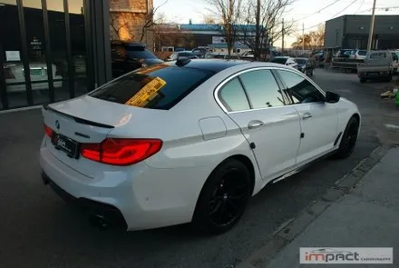 수원 랩핑 잘하는곳 ! BMW5시리즈 루프 재시공 및 실내 카본 랩핑 / 수원시 권선구 고색동