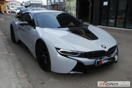 수원 랩핑 BMW I8 크레용 전체 시공 후 스크래치 발생으로 복구 진행! / 수원시 권선구 고색동