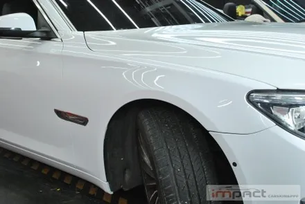 수원 랩핑 재시공 BMW7 사고부위 부분랩핑 재시공으로 복구완료 / 수원시 권선구 고색동