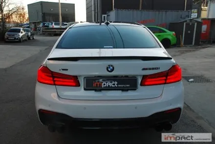 수원 랩핑 잘하는곳 ! BMW5시리즈 루프 재시공 및 실내 카본 랩핑 / 수원시 권선구 고색동