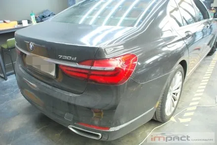 수원 bmw7시리즈 본넷,앞범퍼 에이버리 메탈릭블랙 랩핑 재시공 / 수원, 광교, 화성, 동탄