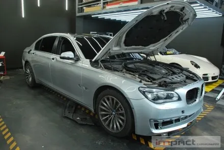 수원 랩핑 재시공 BMW7 사고부위 부분랩핑 재시공으로 복구완료 / 수원시 권선구 고색동