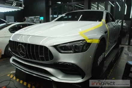 수원 고광택랩핑,ppf전문 임팩트 벤츠amg gt43 고광택 화이트 전체시공 / 수원시 권선구 고색동