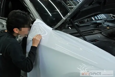 수원 고광택전문 임팩트 벤츠S63amg 화이트 전체랩핑 / 수원시 권선구 고색동