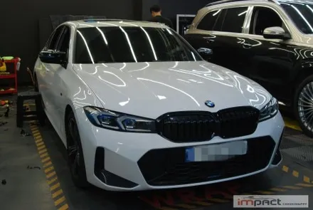수원 랩핑 BMW 3시리즈 320i MSP 3M 블랙유광 루프스킨 재시공 / 수원시 권선구 고색동