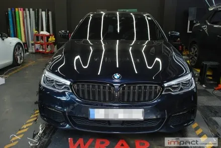 수원 용인 크롬죽이기 BMW5시리즈 윈도우몰딩 , 휀더 덕트 블랙랩핑 / 수원시 권선구 고색동