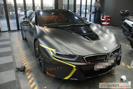 수원 화성 랩핑 BMW I8 로드스터 부분 손상부위 래핑 재시공 / 수원시 권선구 고색동