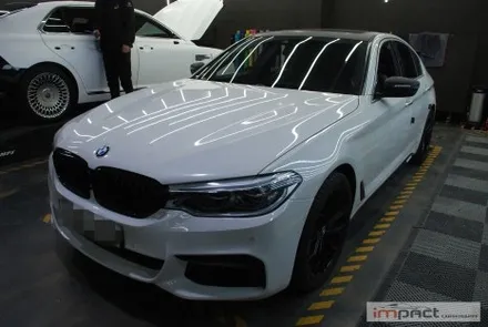 수원 랩핑 잘하는곳 ! BMW5시리즈 루프 재시공 및 실내 카본 랩핑 / 수원시 권선구 고색동
