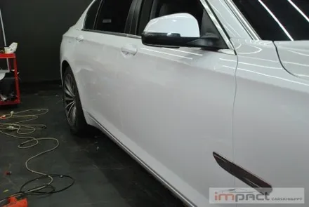 수원 랩핑 재시공 BMW7 사고부위 부분랩핑 재시공으로 복구완료 / 수원시 권선구 고색동