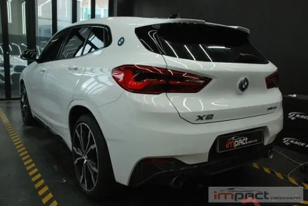 수원 고광택랩핑전문 임팩트 BMW X2 사틴블랙 제거후 화이트로 컬러체인지 ! / 수원시 권선구 고색동