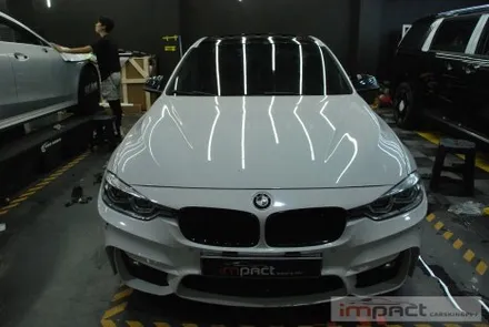 수원 용인 랩핑 BMW3시리즈 갈라진 루프스킨 재시공으로 깔끔하게! / 수원시 권선구 고색동
