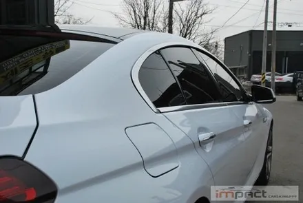 성남 분당 수원 랩핑 필름제거후 BMW640D 화이트 전체 래핑 시공 / 수원시 권선구 고색동