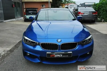 수원 랩핑 BMW4시리즈 블루와 루프 블랙의 조합으로 세련미 UP!! / 수원시 권선구 고색동