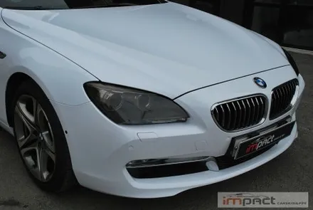 성남 분당 수원 랩핑 필름제거후 BMW640D 화이트 전체 래핑 시공 / 수원시 권선구 고색동