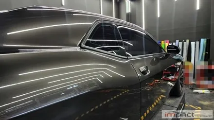 동탄 수원 랩핑 닷지 챌린저 SRT 리퀴드메탈그레이 고광택 전체랩핑 시공 / 수원시 권선구 고색동
