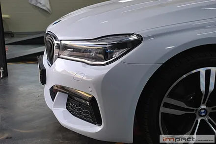 수원BMW7시리즈 LB화이트유광 전체랩핑 시공-임팩트랩핑&PPF전문점 / 수원, 광교, 화성, 동탄