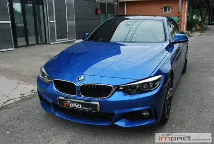 수원 랩핑 BMW4시리즈 블루와 루프 블랙의 조합으로 세련미 UP!! / 수원시 권선구 고색동