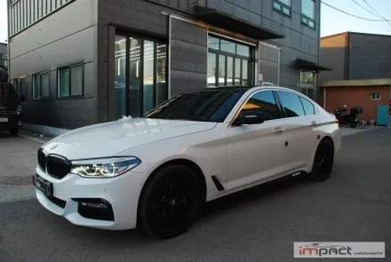 수원 랩핑 잘하는곳 ! BMW5시리즈 루프 재시공 및 실내 카본 랩핑 / 수원시 권선구 고색동