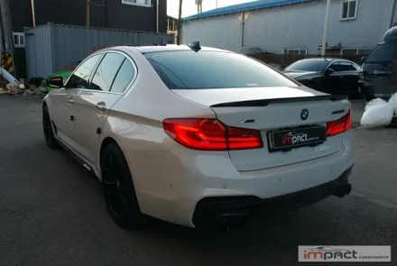 수원 랩핑 잘하는곳 ! BMW5시리즈 루프 재시공 및 실내 카본 랩핑 / 수원시 권선구 고색동