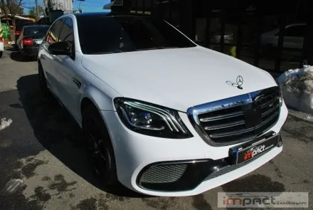 수원 고광택전문 임팩트 벤츠S63amg 화이트 전체랩핑 / 수원시 권선구 고색동