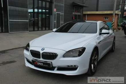 성남 분당 수원 랩핑 필름제거후 BMW640D 화이트 전체 래핑 시공 / 수원시 권선구 고색동