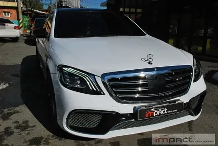 수원 고광택전문 임팩트 벤츠S63amg 화이트 전체랩핑 / 수원시 권선구 고색동