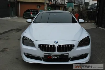 성남 분당 수원 랩핑 필름제거후 BMW640D 화이트 전체 래핑 시공 / 수원시 권선구 고색동