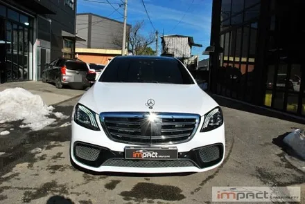 수원 고광택전문 임팩트 벤츠S63amg 화이트 전체랩핑 / 수원시 권선구 고색동