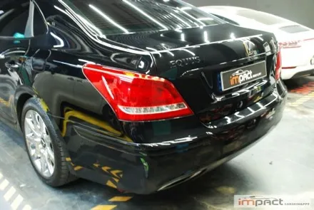 동탄 수원 랩핑 에쿠스 리무진 전체 크롬죽이기+실내 우드트림 카본 시공 / 수원시 권선구 고색동