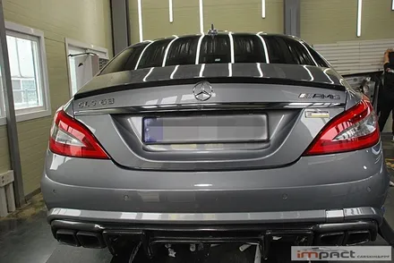 수원 벤츠CLS63AMG 순정과같은느낌의 화이트유광랩핑-임팩트 / 수원, 광교, 화성, 동탄