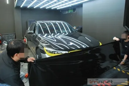 수원 bmw7시리즈 본넷,앞범퍼 에이버리 메탈릭블랙 랩핑 재시공 / 수원, 광교, 화성, 동탄