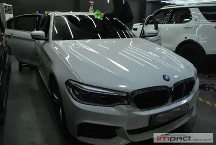 화성 수원 루프스킨 BMW5시리즈 530i 블랙유광 랩핑 재시공 / 수원시 권선구 고색동