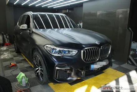 수원 PPF BMW X5 뒷범퍼 사고수리 후 무광ppf 재시공 완료 / 수원시 권선구 고색동