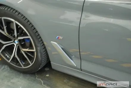 화성 수원 랩핑 BMW5시리즈 윈도우몰딩 , 휀더덕트 크롬죽이기 / 수원시 권선구 고색동