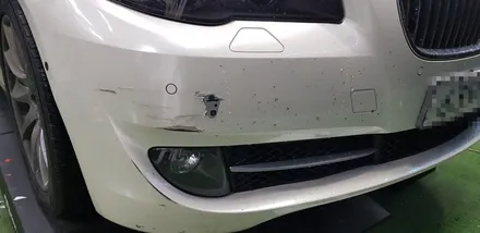 [수원/랩핑]BMW5 사고랩핑 화이트펄 부분랩핑 / 수원시 권선구 고색동