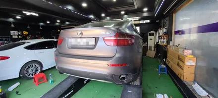 [수원/랩핑] BMW X6 사틴그레이 전체랩핑 이후 부분재랩핑시공!! / 수원, 광교, 화성, 동탄