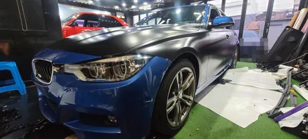 [수원/랩핑] BMW3 사틴블랙 전체랩핑 / 수원, 광교, 화성, 동탄