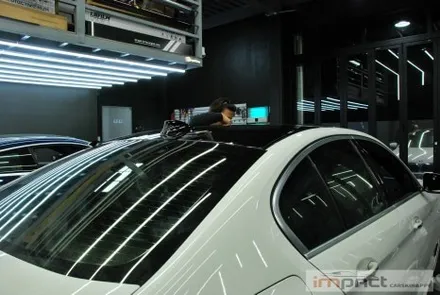 수원 루프스킨 BMW5시리즈 블랙유광 랩핑 재시공 / 수원시 권선구 고색동