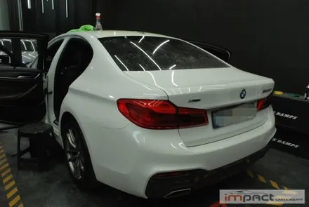 화성 수원 루프스킨 BMW5시리즈 530i 블랙유광 랩핑 재시공 / 수원시 권선구 고색동