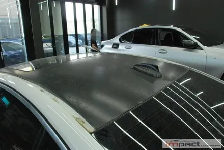 수원 루프 랩핑 재시공 BMW5시리즈 블랙유광 루프스킨 작업 완료 / 수원시 권선구 고색동