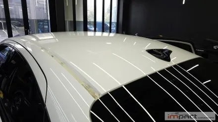 수원 화성 랩핑 아이오닉6 블랙유광 루프스킨 시공 후 달라진 분위기 / 수원시 권선구 고색동